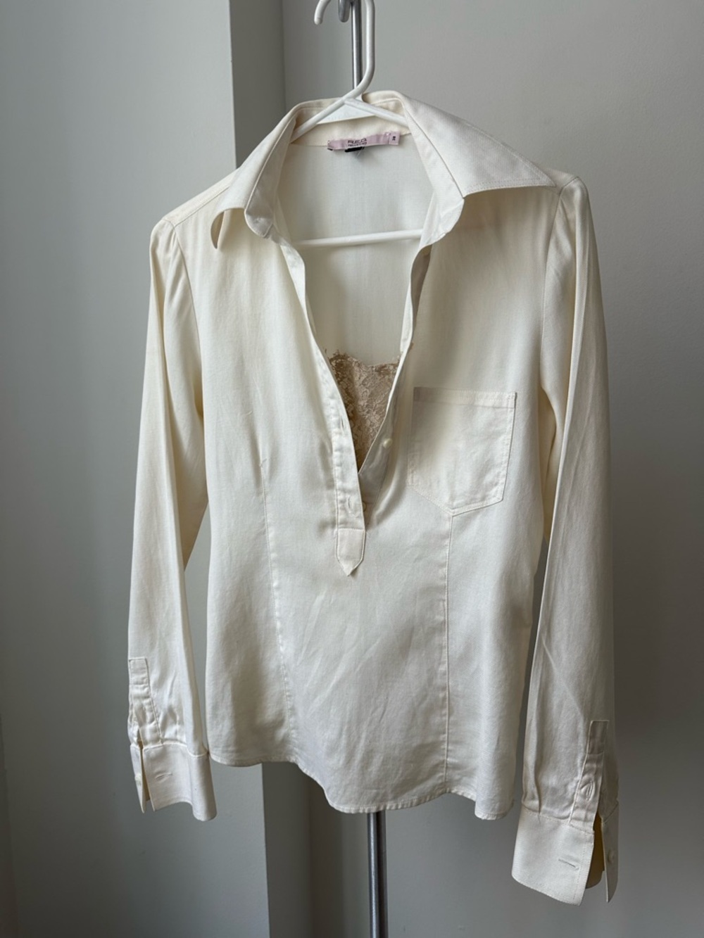 RED Valentino Cream Lightweight  Blouse Top